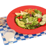 Garden Salad served with ranch dressing and crackers