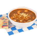 Shrimp Gumbo served with crackers