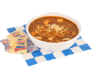 Shrimp Gumbo served with crackers